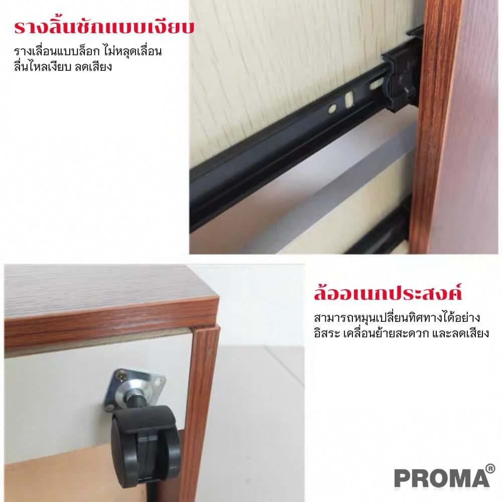 [PRE-ORDER] ตู้ลิ้นชัก 3 ชั้น PROMA-OF07-01 40CM สีขาว/ฟ้า_5